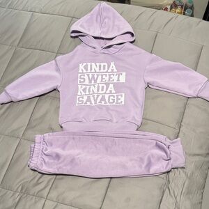 Purple Hoodie and Jogger Set